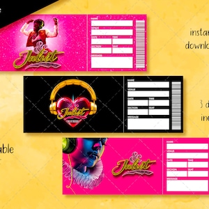 Printable Juliet Musical Surprise Ticket, Editable Broadway Musical Theater Collectible Ticket Faux Event Admission