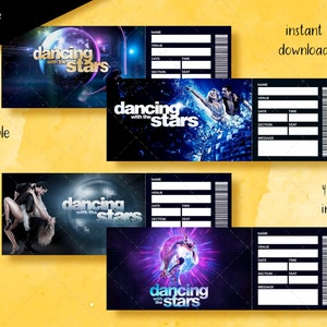 Dancing With The Stars Konzerttickets, Eventticket Stub Souvenir, Überraschungsgeschenkticket, Sammelticket, Bearbeitbarer Faux Event Eintritt