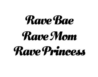 Rave Mom Vinyl Decal, Holographic EDM Sticker