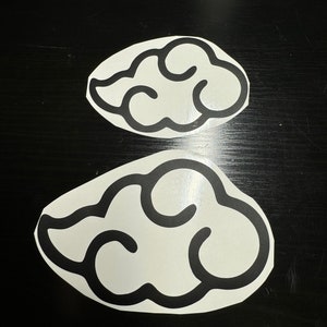 AKATSUKI CLOUD NARUTO- Naruto vinyl  sticker 2 pack mate black-stickers-vinyl stickers-Naruto anime stickers -gifts for anime-water bottle
