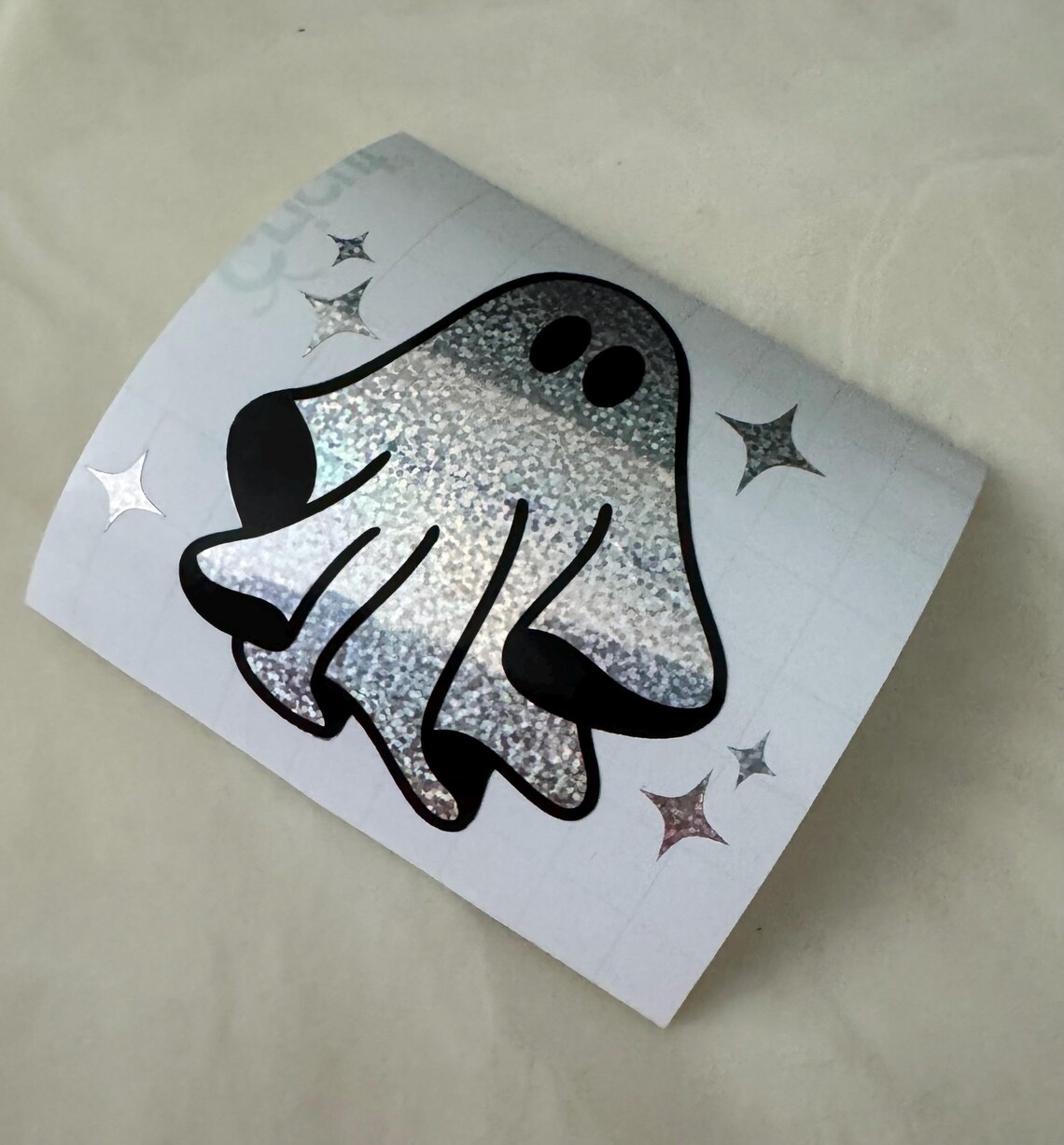 Holographic Ghost Decal, Waterproof Vinyl Sticker - Etsy