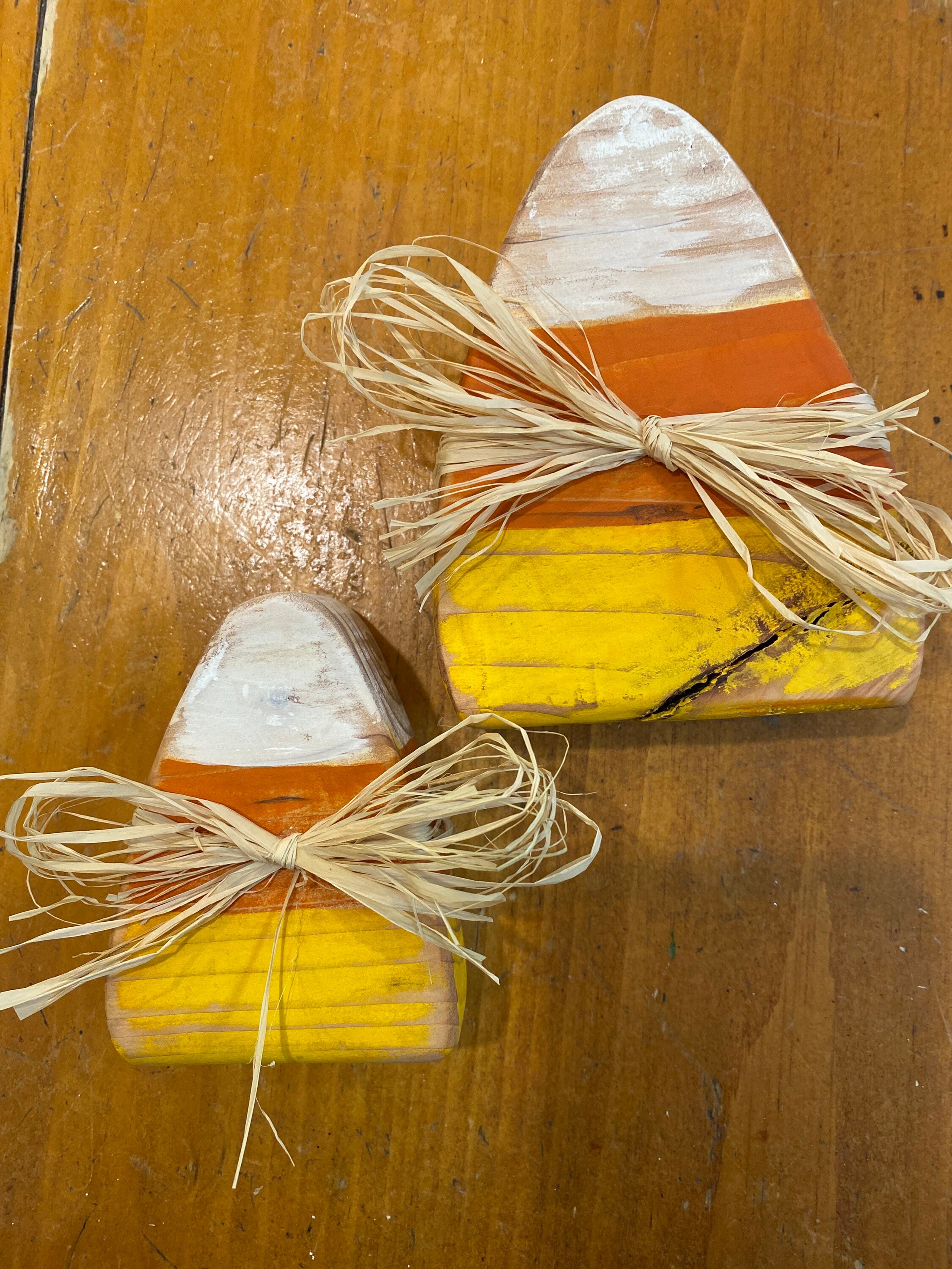 Wood Candy Corn Decor, Thanksgiving Decor for Mantel, Primitive Fall