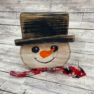 Primitive Snowman, Rustic Christmas Decoration, Holiday Tiered Tray Decor, Wood Snowman Decor, Snowman Shelf Sitter, Wood Snowman Cutout
