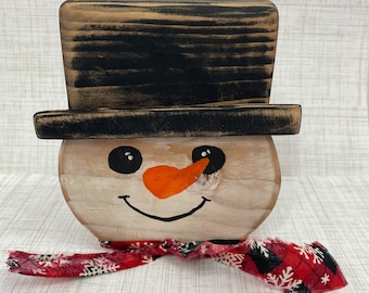Snowman Tiered Tray Decor, Winter Wonderland Decor, Primitive Snowman Cutout, Holiday Mantel Decor, Snowman Gifts, Christmas Decor Gift