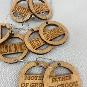 Wedding Wine charms, Wedding Table Decor, Wedding Glass Charm, Wedding Favors, Bachelorette party favors, Champagne Glass Markers