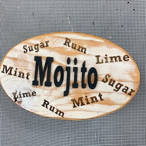 Mojito Sign Mojito Decor Mojito Lover Gift Mojito Bar Sign Mojito Lover Sign Bar Decor Cocktail Sign Basement Bar Sign Man Cave Decor Mojito