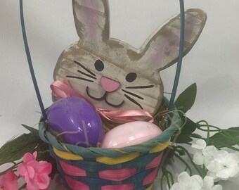 Rustic Wood Easter Bunny, Distressed Rabbit, Reclaimed Wood Bunny, Bunny Shelf Sitter, Chunky Wood Bunny, Wooden Easter Table Decor