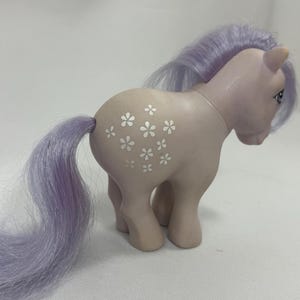 My Little Pony, Blossom, Purple Horse, Vintage 1982 Toy, Generation 1, Retro Hasbro Toys, MLP Earth Ponies, Gift For Toy Collector, Original