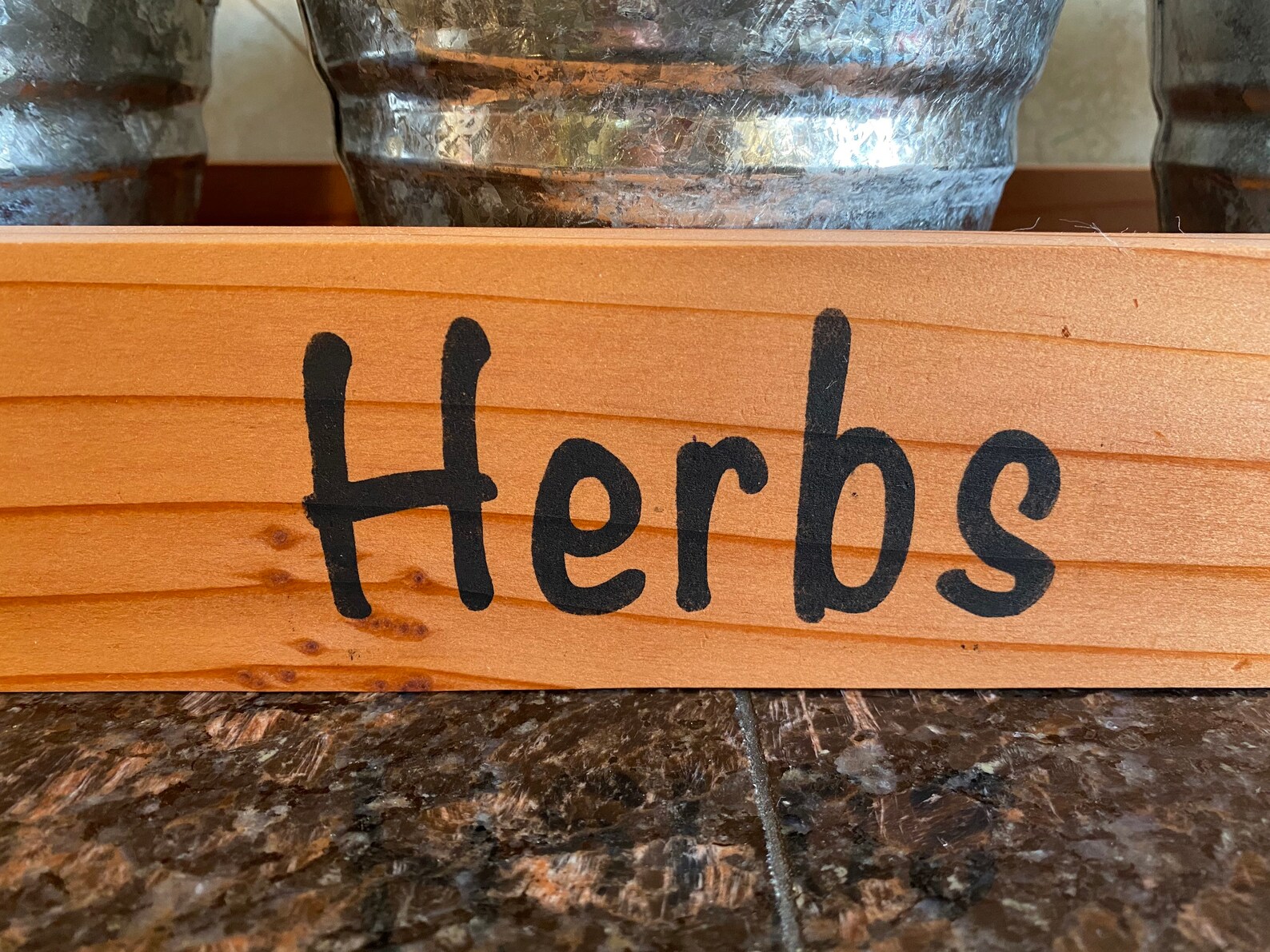 Stained Cedar Wood Kitchen Herb Box Herb Planter Box Etsy