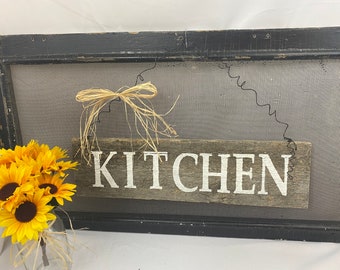 Rustic Kitchen Barnwood Sign, Hanging Barnwood Kitchen Sign, Vintage Barnwood Kitchen Decor, Farmhouse Kitchen Barnwood Sign, Barnwood Decor