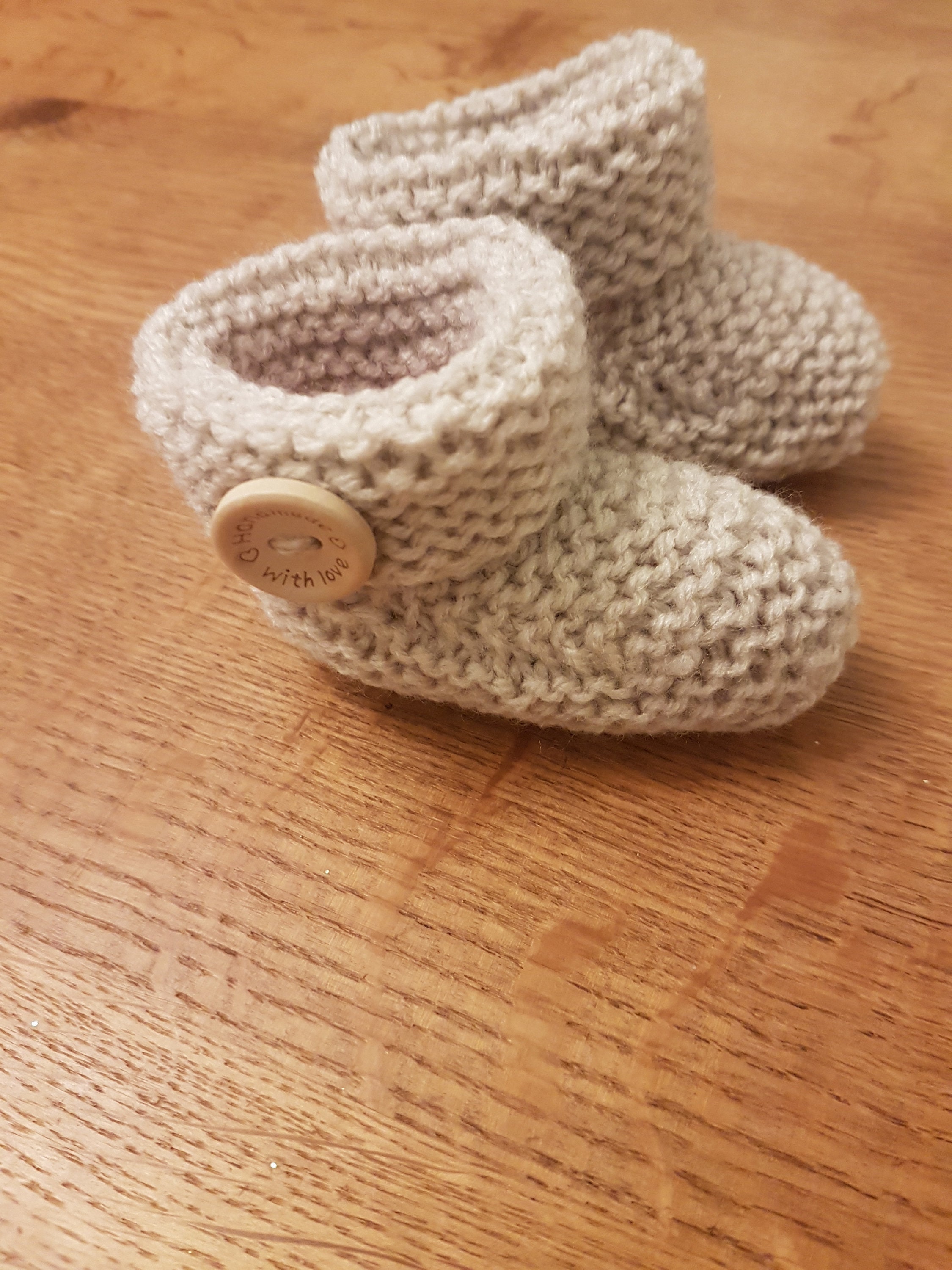Unisex baby knitted booties booties first size shoes baby Etsy