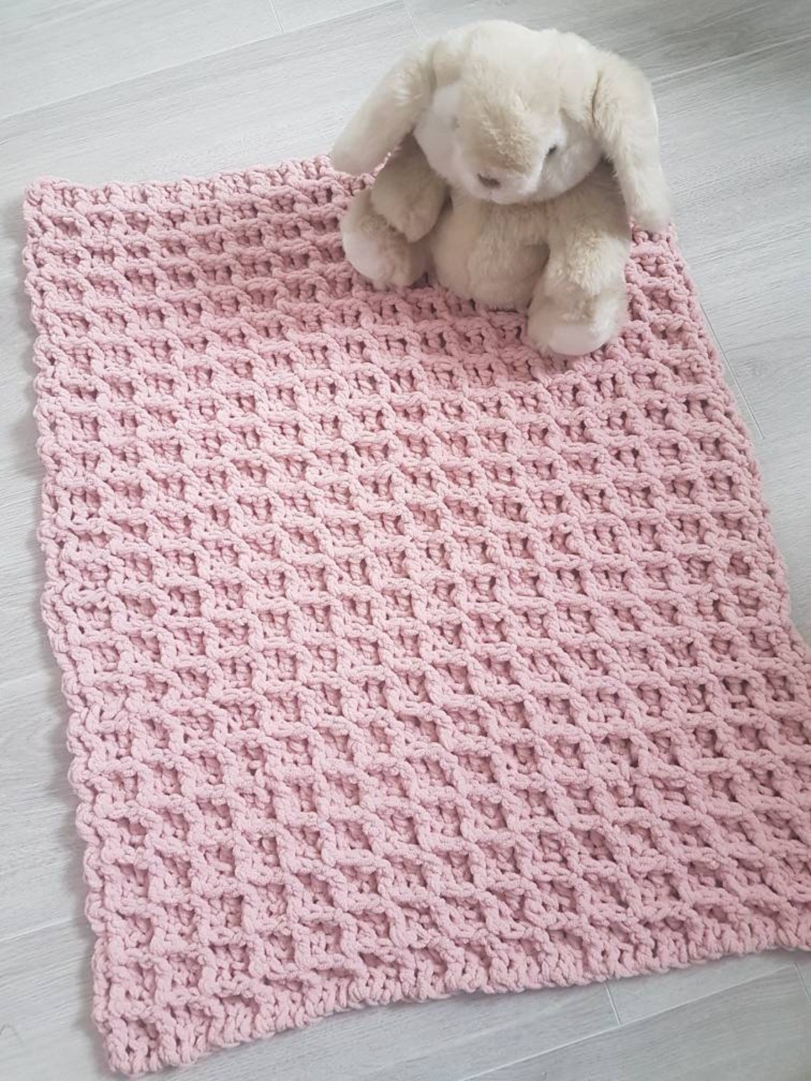 Baby Pram Blanket Super Soft Knitted Pram Blanket Blue Etsy