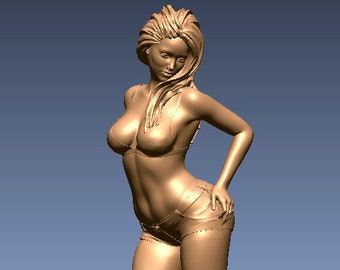Women 3D model for cnc and 3d printer ( high detailed )