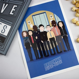Brooklyn 99 TV Show Art Print | Jake Peralta | Captain Holt | Brooklyn Nine Nine | New York | Christmas Gifts | TV Christmas Ideas