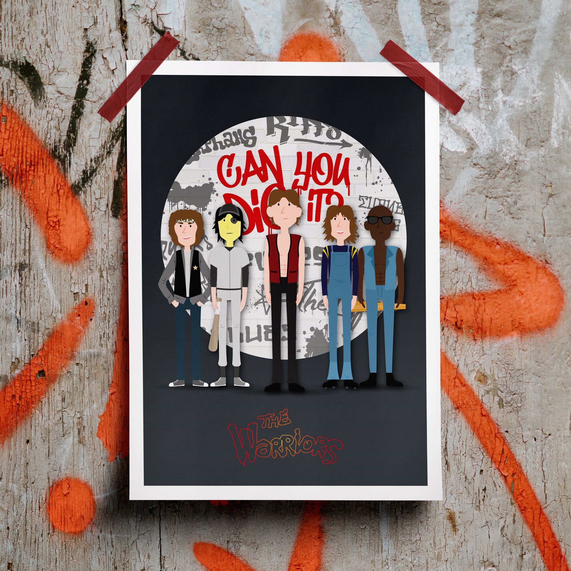 The Warriors Movie Art Print Coney Island 1979 Gramercy Riffs Turbull ...