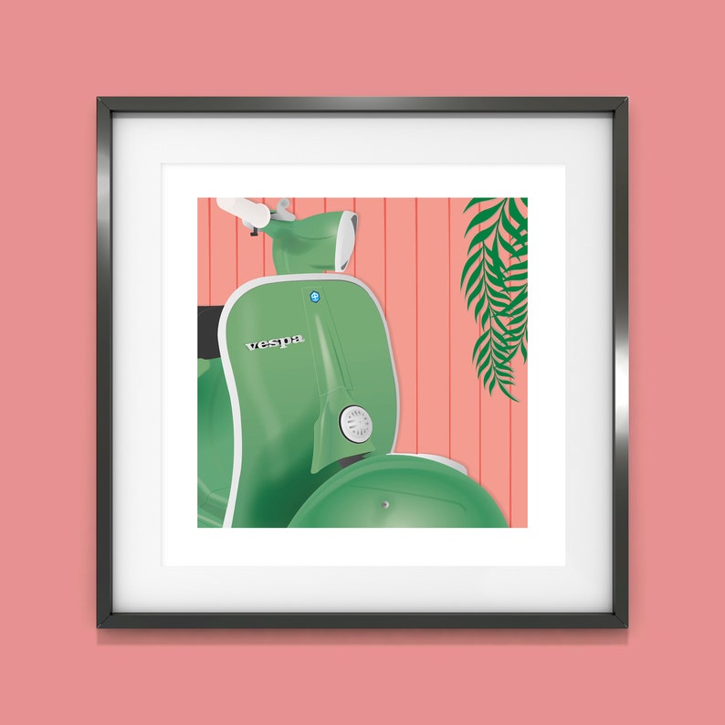Vespa Scooter Art Print Italian Vespa Scooter Gifts for Etsy
