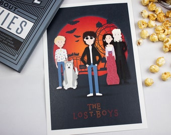 The Lost Boys Movie Print | 80's Movies | Santa Carla | Vampires | Halloween | Spooky