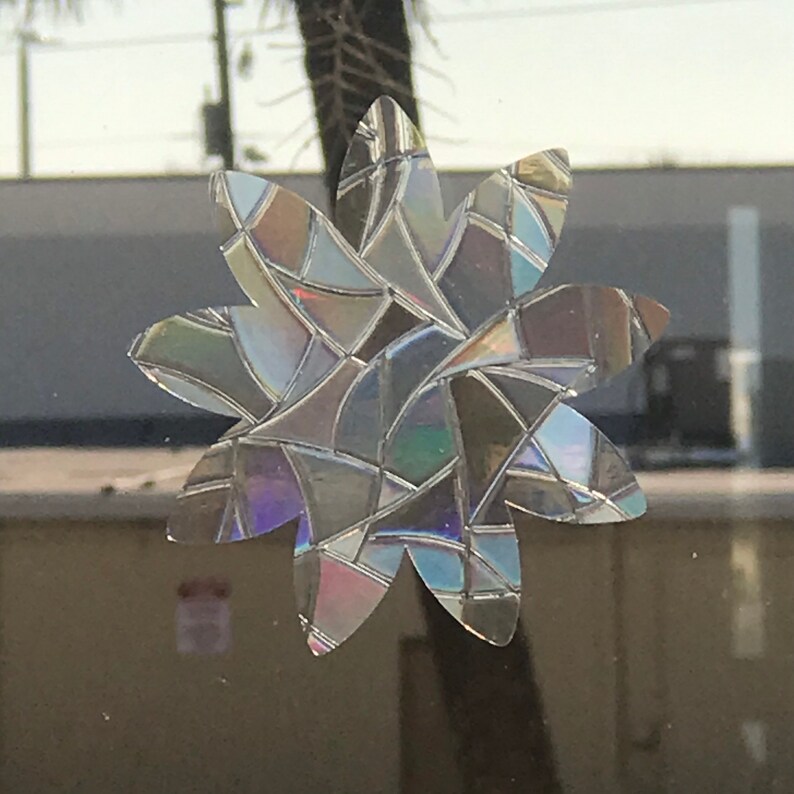 9 Flower Window Cling Suncatchers Prism Rainbow Maker Etsy