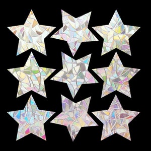 Rainbow Maker | Star Shaped Prism Suncatcher Window Cling Decals, Prevent Bird Strikes | Set of 9, 18, 27 or 36