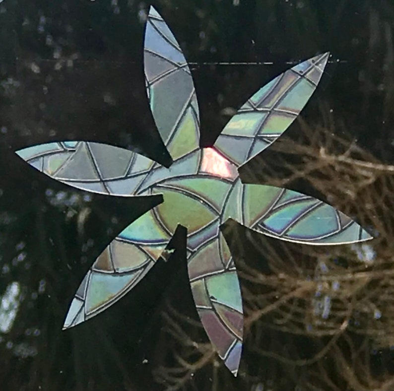 9 Flower Window Cling Suncatchers Prism Rainbow Maker Etsy