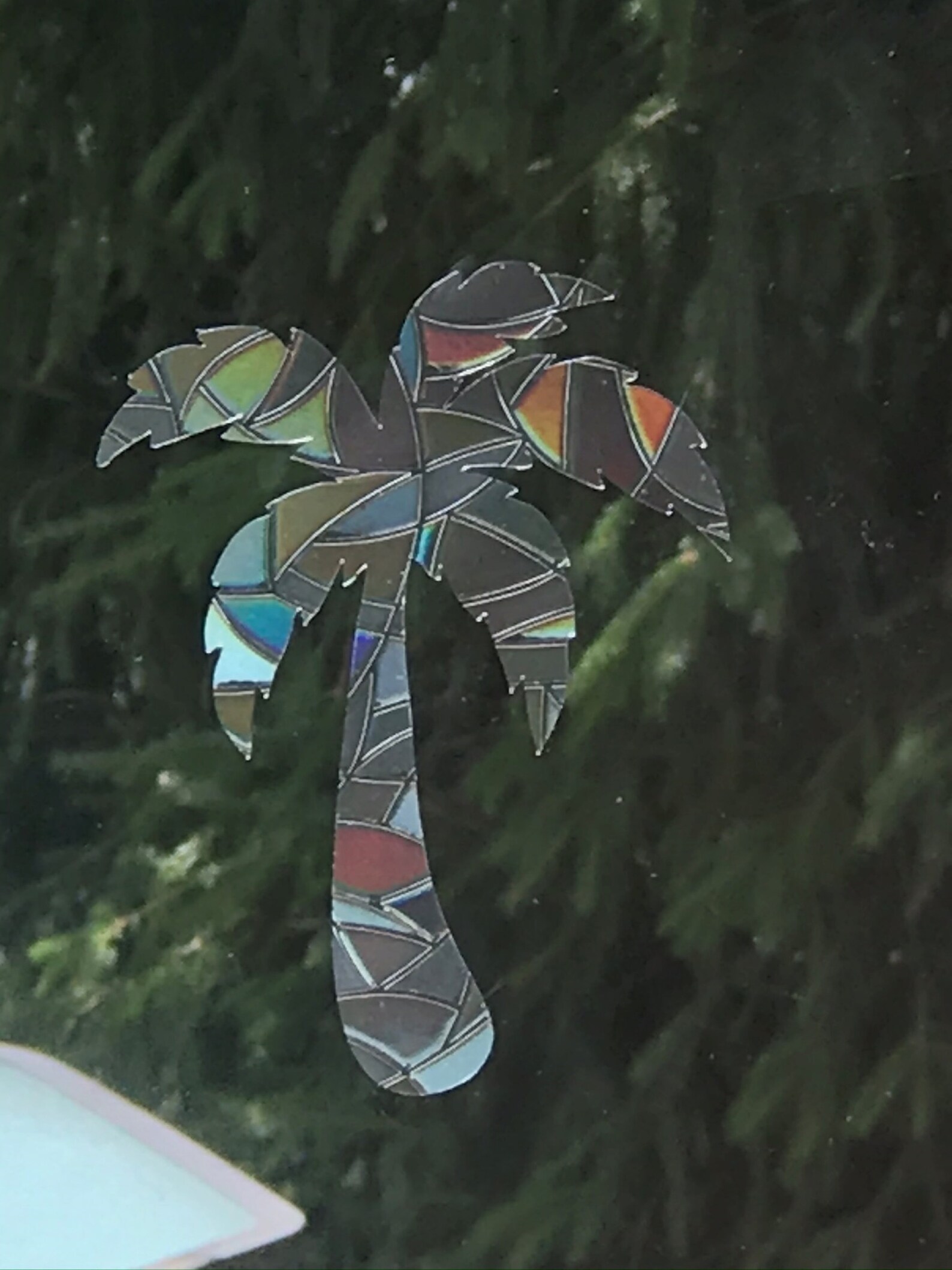 Palm Tree Prism Rainbow Maker Window Cling Suncatcher Vinyl Etsy