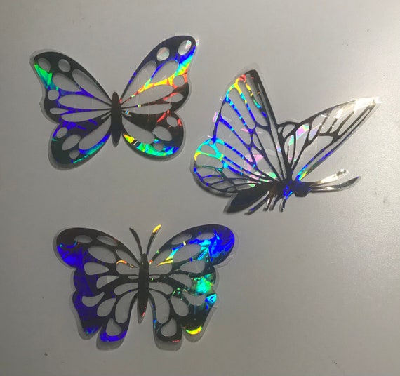 3 Butterfly Window Cling Suncatchers 5 X 4 Prism - Etsy