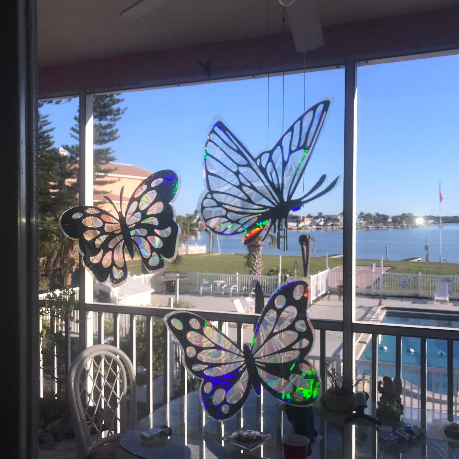 Butterfly Window Cling Suncatchers Prism & Holographic Etsy