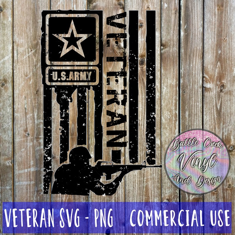 Download Army Veteran Flag SVG / PNG / Cricut / Commerical Use / | Etsy