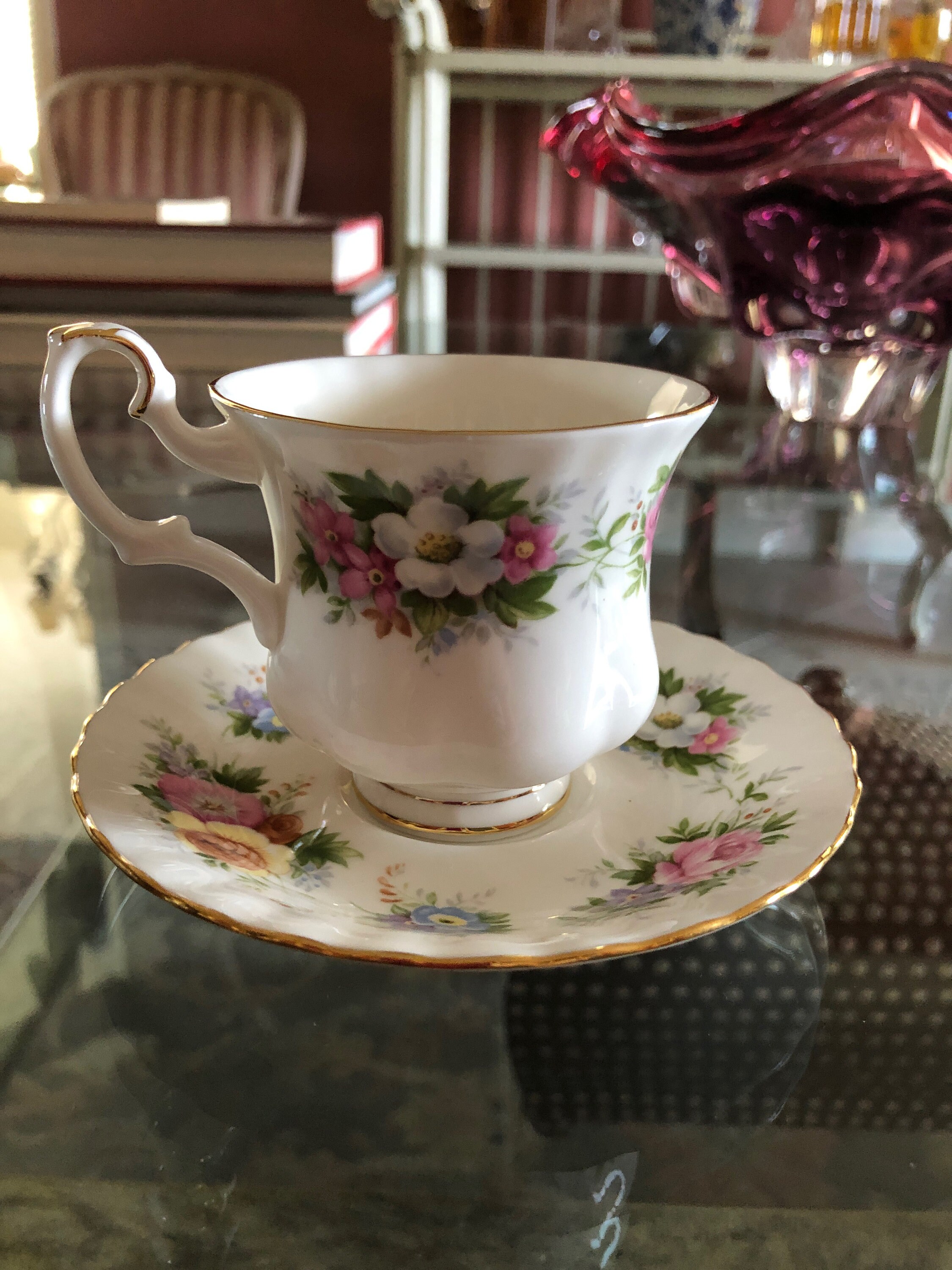 Royal Adderley Fine Bone China Tea Cup & Saucer Exclusivamente Etsy