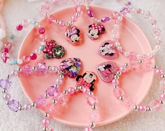 Minnie Mouse Beaded Bracelet: Toddler Girl Party Favor