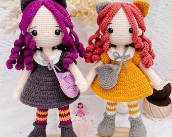Crochet Kitty Girl Doll: Handmade Nursery Decor, Keepsake Gift