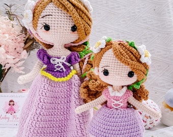 Crochet Rapunzel Doll: Handmade Princess Toy, Nursery Decor