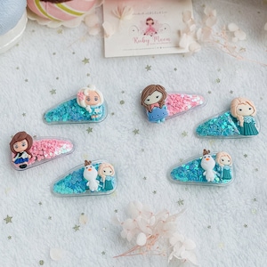 Elsa Shaker Snap Clips: Frozen Party Hair Accessories