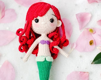 Crochet Princess Ariel Doll, Little Mermaid Keepsake Gift