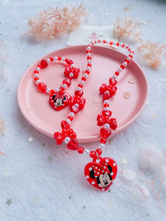 Minnie mouse deals necklace set