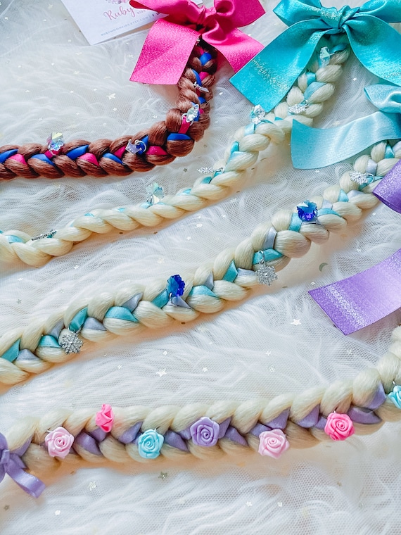 4 Stück Rapunzel Haarspangen Mit Erdbeer-Schleife – Niedlich, Rosa, Für Damen