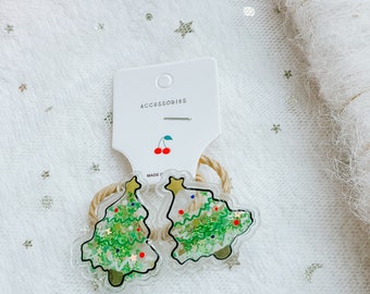 4 Weihnachts-Haargummis Mit Weihnachtsmann & Schneemann – Weich, Elastisch, Für Damen – Perfekt Für Die Festtagszeit