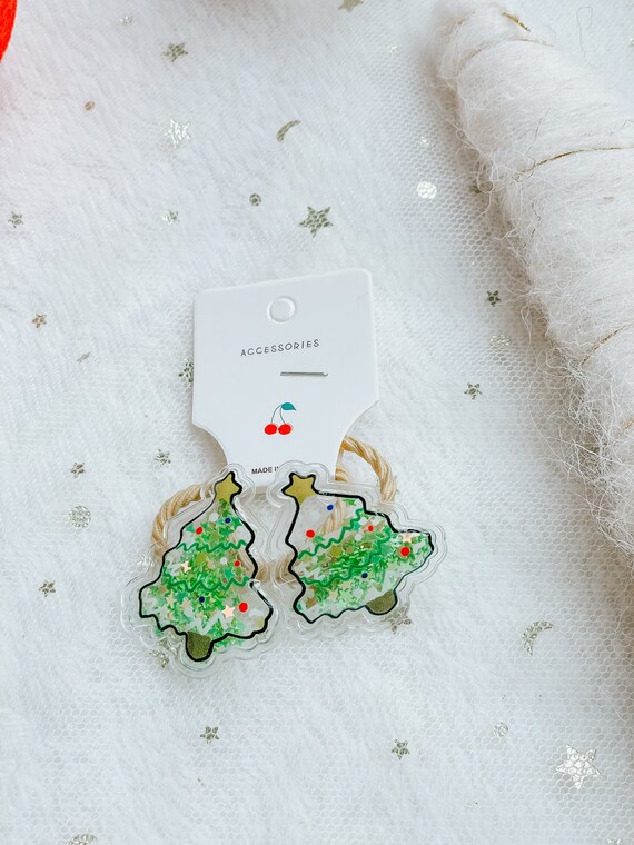 4 Weihnachts-Haargummis Mit Weihnachtsmann & Schneemann – Weich, Elastisch, Für Damen – Perfekt Für Die Festtagszeit