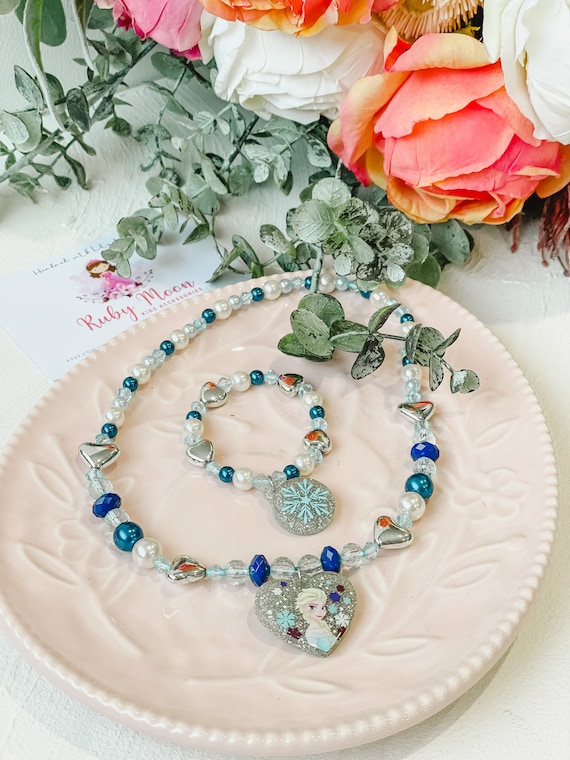 Frozen Jewellery SET for Toddler Girl Elsa Bracelet Elsa Necklace Frozen Birthday Gift Princess Party Frozen Party Outfit Christmas Gift Etsy Canada