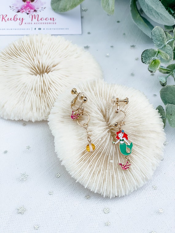 Disney princess clip on hotsell earrings