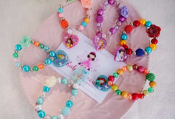Disney Princess Beaded Bracelet, Toddler Girl Party Favor