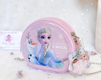 Frozen Inspired Elsa Crossbody Bag, Glittering Princess Purse