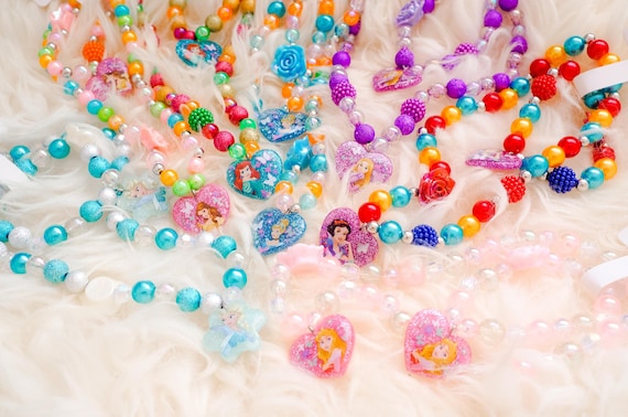Disney Princess Necklace and Bracelet Set Frozen Birthday Gift Princess Party Favors Princess Birthday Toddler Jewelry Set Elsa Necklace Etsy UK