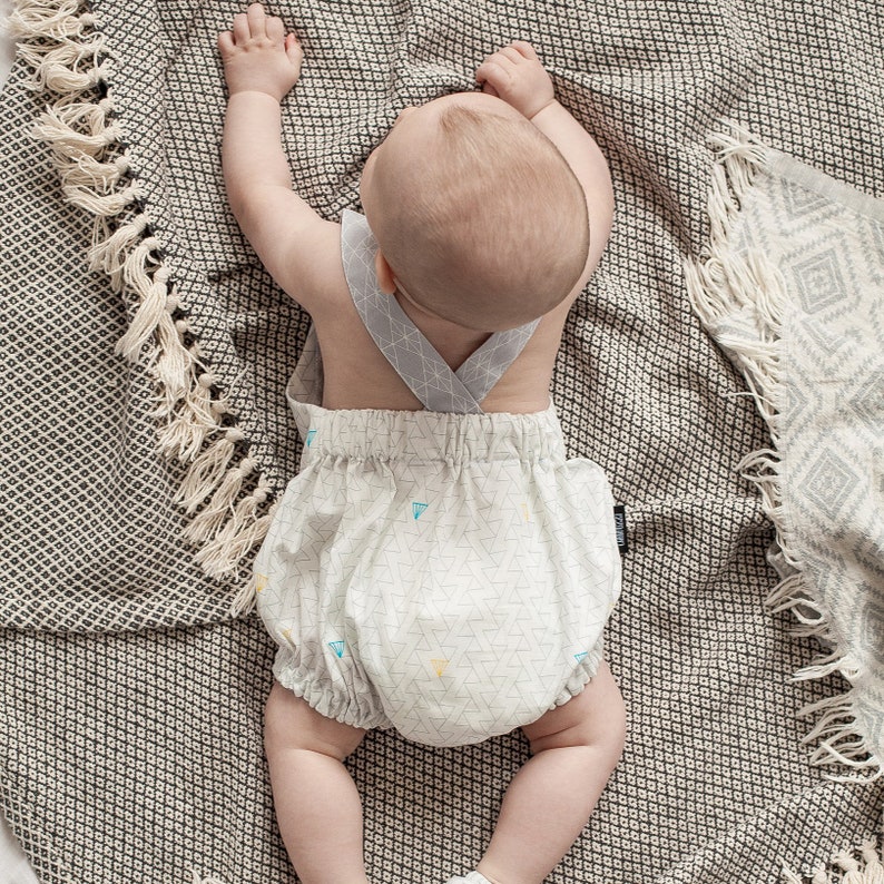 - Summer Boho Baby Romper High Quality Original Cotton Organic Baby Clothes Romper Baby Romper with Triangle Print