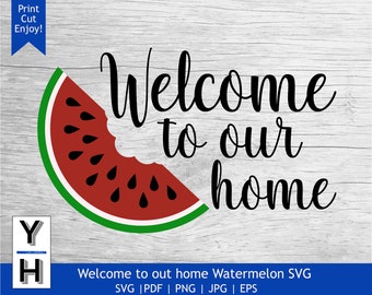 Download Clip Art Cricut Silhouette Cut File Sweet Summertime Watermelon Porch Sign Digital Download Front Door Sign Design Print File Svg Png Dxf Eps Art Collectibles