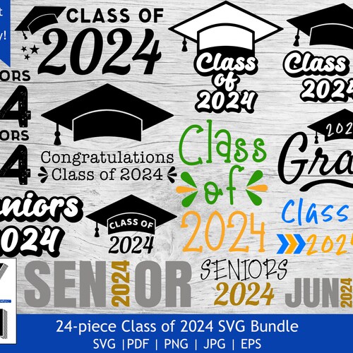 Senior 2024 SVG Senior Class of 2024 SVG Graduation 2024 Etsy