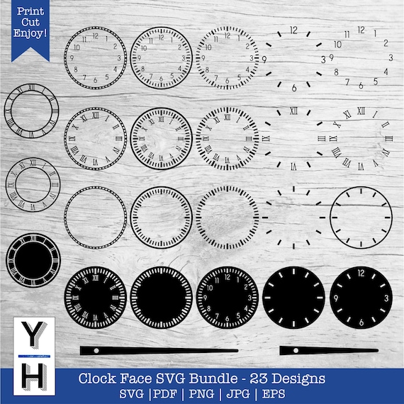 Clock Face SVG | Clock Numbers SVG | Clock SVG | School Clock Face png Cricut Silhouette | Wall Clock Vector | Clock Faces Clipart