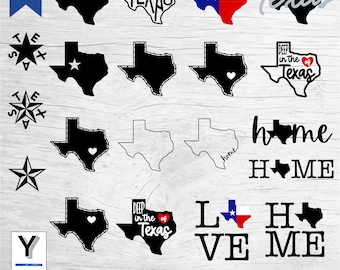 Texas SVG Bundle | Texas State SVG | Texas Flag SVG | Texas Home png | Texas Star Clipart | Deep in the Heart of Texas | Texas State Outline
