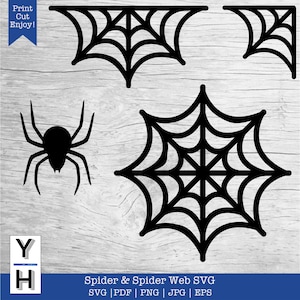 Spider Web SVG | Corner Spider Web PNG | Half Spider Web Clip Art | Scary Spider SVG