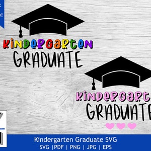 Kindergarten Graduation SVG | Kindergarten Grad PNG | Kinder Graduate Clipart